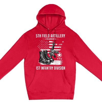 5th Field Artillery Regiment Veteran Military Distressed Premium Pullover Hoodie