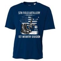 5th Field Artillery Regiment Veteran Military Distressed Cooling Performance Crew T-Shirt