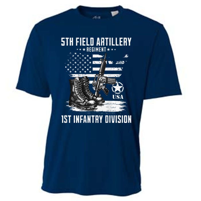 5th Field Artillery Regiment Veteran Military Distressed Cooling Performance Crew T-Shirt