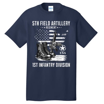 5th Field Artillery Regiment Veteran Military Distressed Tall T-Shirt