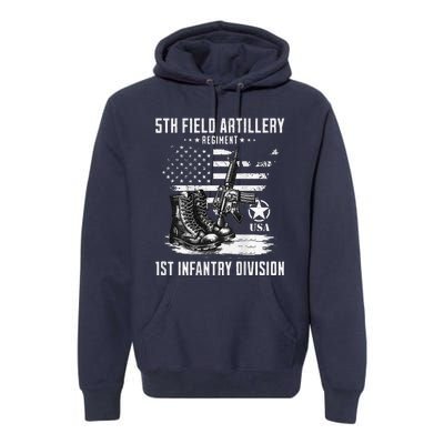 5th Field Artillery Regiment Veteran Military Distressed Premium Hoodie