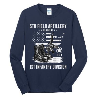 5th Field Artillery Regiment Veteran Military Distressed Tall Long Sleeve T-Shirt