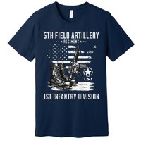 5th Field Artillery Regiment Veteran Military Distressed Premium T-Shirt