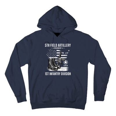 5th Field Artillery Regiment Veteran Military Distressed Tall Hoodie