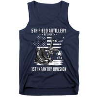 5th Field Artillery Regiment Veteran Military Distressed Tank Top