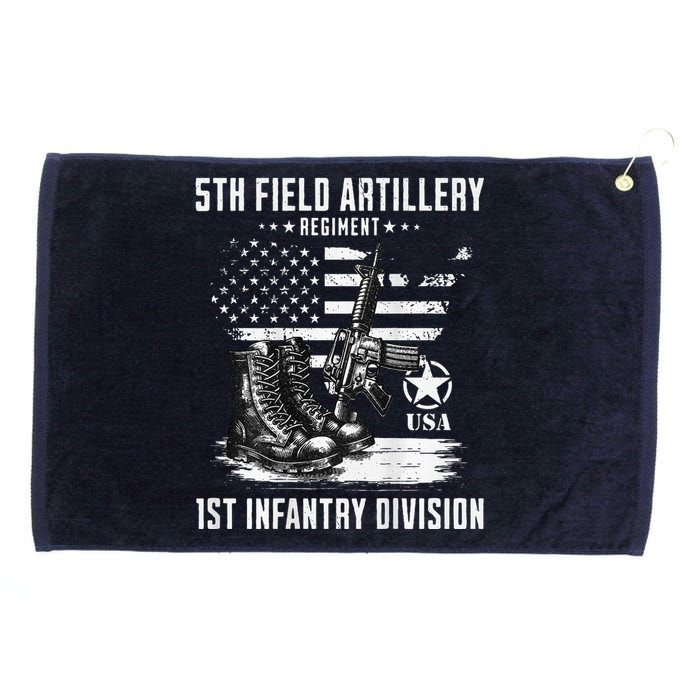 5th Field Artillery Regiment Veteran Military Distressed Grommeted Golf Towel