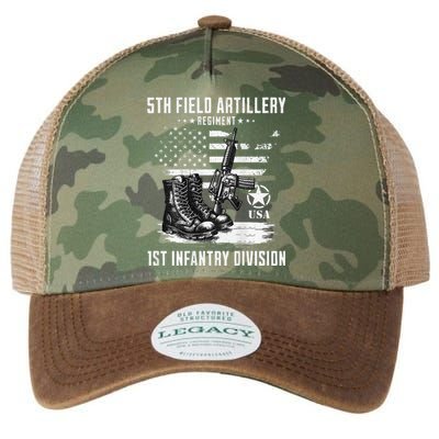 5th Field Artillery Regiment Veteran Military Distressed Legacy Tie Dye Trucker Hat