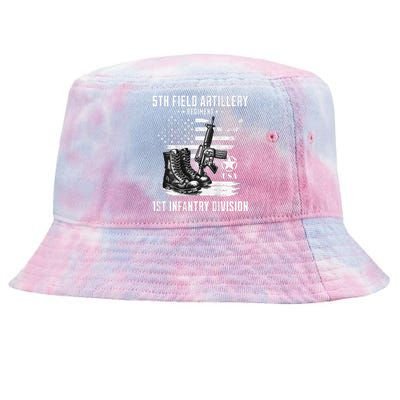 5th Field Artillery Regiment Veteran Military Distressed Tie-Dyed Bucket Hat