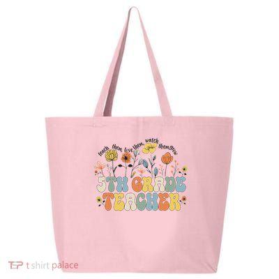 5th Fifth Grade Teacher Appreciation Teaching Wildflowers 25L Jumbo Tote