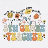 5th Fifth Grade Teacher Appreciation Teaching Wildflowers Womens Tank Top