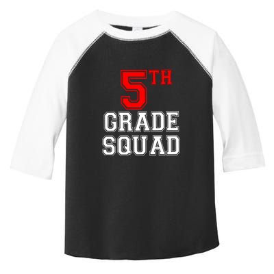 5th Fifth Grade Squad Back To School Teacher Gift Toddler Fine Jersey T-Shirt