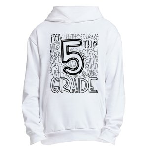 5th Fifth Grade Typography Team Teacher Back To School Urban Pullover Hoodie