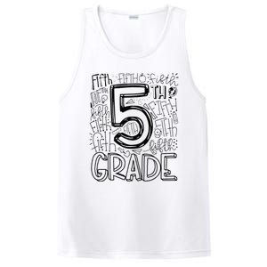 5th Fifth Grade Typography Team Teacher Back To School PosiCharge Competitor Tank