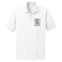 5th Fifth Grade Typography Team Teacher Back To School PosiCharge RacerMesh Polo