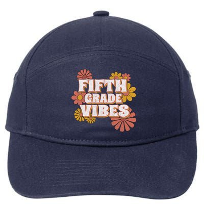 5th Fifth Grade Vibes Back To School For Teacher Student 7-Panel Snapback Hat