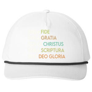 5 Five Solas Of The Reformation Theology Christian Church Gift Snapback Five-Panel Rope Hat