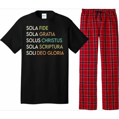 5 Five Solas Of The Reformation Theology Christian Church Gift Pajama Set