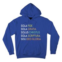 5 Five Solas Of The Reformation Theology Christian Church Gift Hoodie