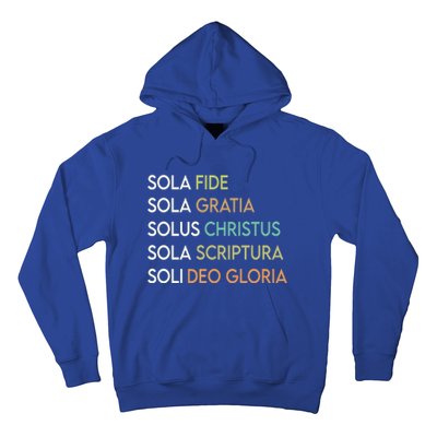 5 Five Solas Of The Reformation Theology Christian Church Gift Hoodie