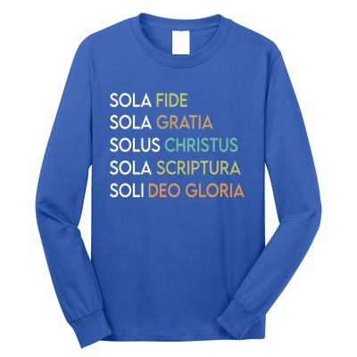 5 Five Solas Of The Reformation Theology Christian Church Gift Long Sleeve Shirt