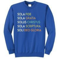 5 Five Solas Of The Reformation Theology Christian Church Gift Sweatshirt