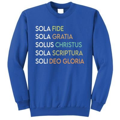 5 Five Solas Of The Reformation Theology Christian Church Gift Sweatshirt