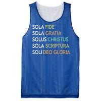 5 Five Solas Of The Reformation Theology Christian Church Gift Mesh Reversible Basketball Jersey Tank