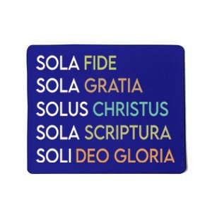 5 Five Solas Of The Reformation Theology Christian Church Gift Mousepad