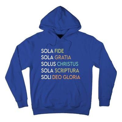 5 Five Solas Of The Reformation Theology Christian Church Gift Tall Hoodie