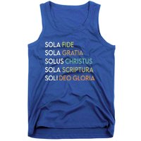 5 Five Solas Of The Reformation Theology Christian Church Gift Tank Top