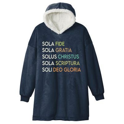 5 Five Solas Of The Reformation Theology Christian Church Gift Hooded Wearable Blanket