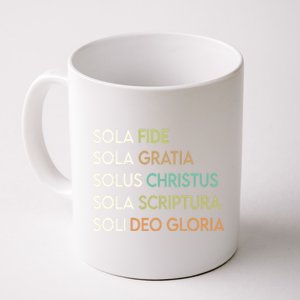 5 Five Solas Of The Reformation Theology Christian Church Gift Coffee Mug