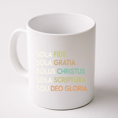 5 Five Solas Of The Reformation Theology Christian Church Gift Coffee Mug