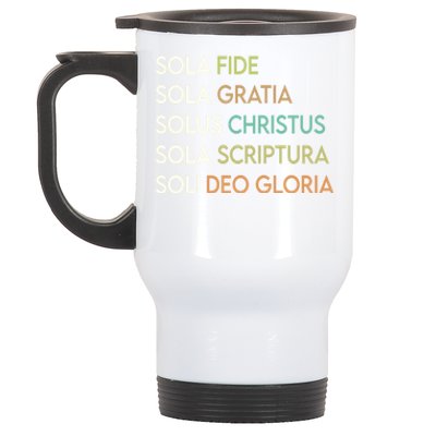 5 Five Solas Of The Reformation Theology Christian Church Gift Stainless Steel Travel Mug