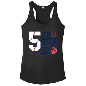 5th Grade Batter Up Baseball Back To School Ladies PosiCharge Competitor Racerback Tank