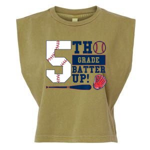 5th Grade Batter Up Baseball Back To School Garment-Dyed Women's Muscle Tee