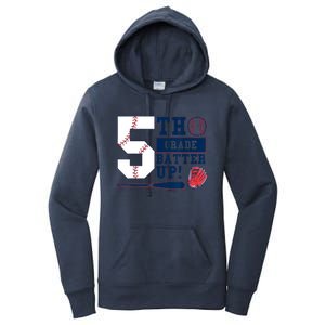 5th Grade Batter Up Baseball Back To School Women's Pullover Hoodie