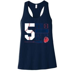 5th Grade Batter Up Baseball Back To School Women's Racerback Tank