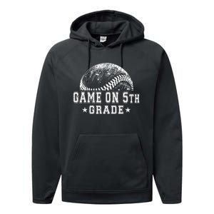 5th Grade Baseball Lovers Performance Fleece Hoodie