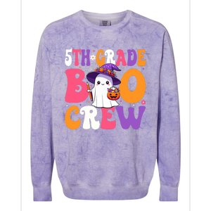 5th Grade Boo Crew Halloween Fifth Grade Halloween Teacher Colorblast Crewneck Sweatshirt