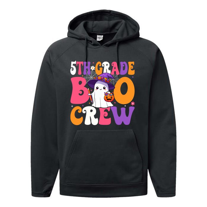 5th Grade Boo Crew Halloween Fifth Grade Halloween Teacher Performance Fleece Hoodie