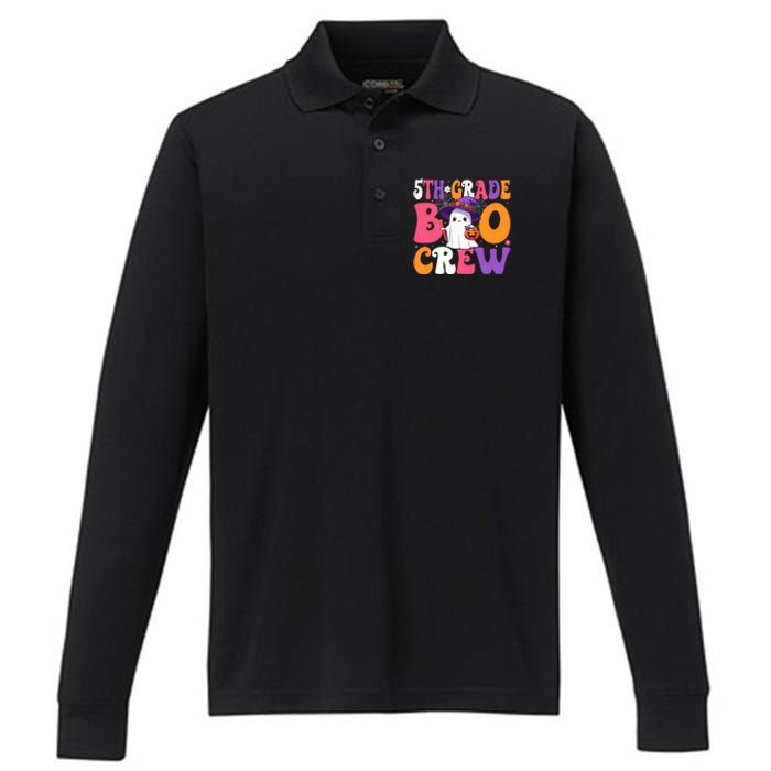 5th Grade Boo Crew Halloween Fifth Grade Halloween Teacher Performance Long Sleeve Polo