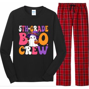 5th Grade Boo Crew Halloween Fifth Grade Halloween Teacher Long Sleeve Pajama Set