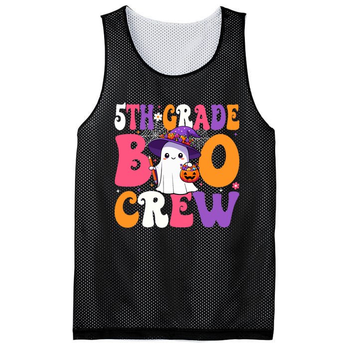 5th Grade Boo Crew Halloween Fifth Grade Halloween Teacher Mesh Reversible Basketball Jersey Tank