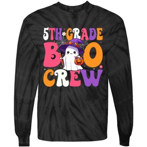 5th Grade Boo Crew Halloween Fifth Grade Halloween Teacher Tie-Dye Long Sleeve Shirt