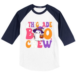 5th Grade Boo Crew Halloween Fifth Grade Halloween Teacher Baseball Sleeve Shirt