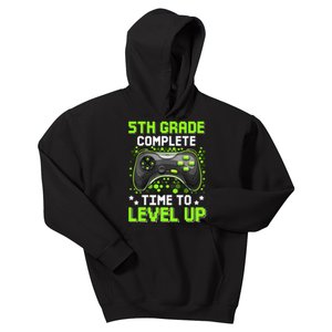 5th Grade Complete Time To Level Up Gaming Graduation Kids Hoodie