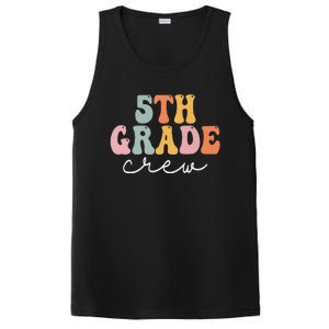 5th Grade Crew Retro Groovy Funny Happy First Day Of School PosiCharge Competitor Tank