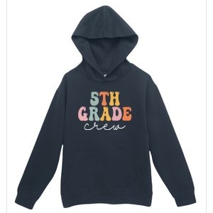 5th Grade Crew Retro Groovy Funny Happy First Day Of School Urban Pullover Hoodie