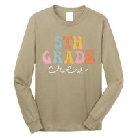 5th Grade Crew Retro Groovy Funny Happy First Day Of School Long Sleeve Shirt